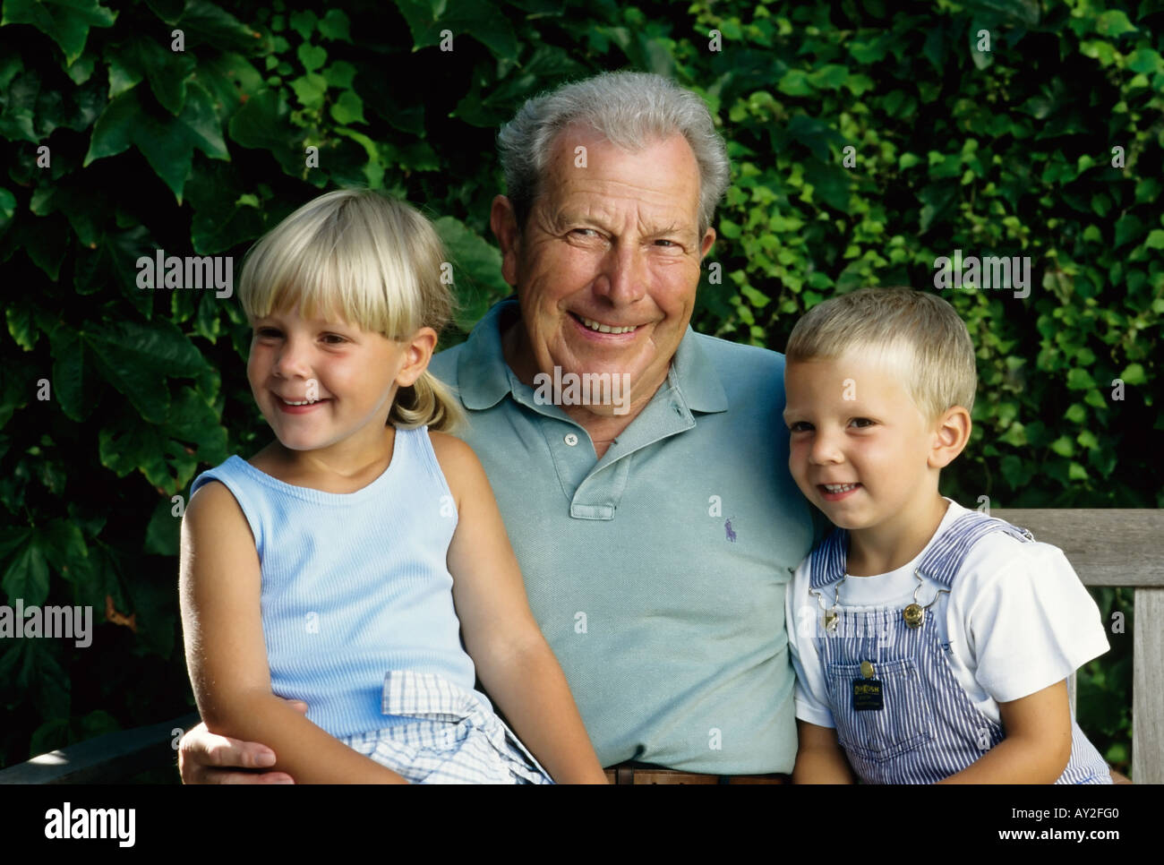 GRANDFATHER WITH LITTLE BOY AND GIRL FRANCE EUROPE Stock Photo Alamy