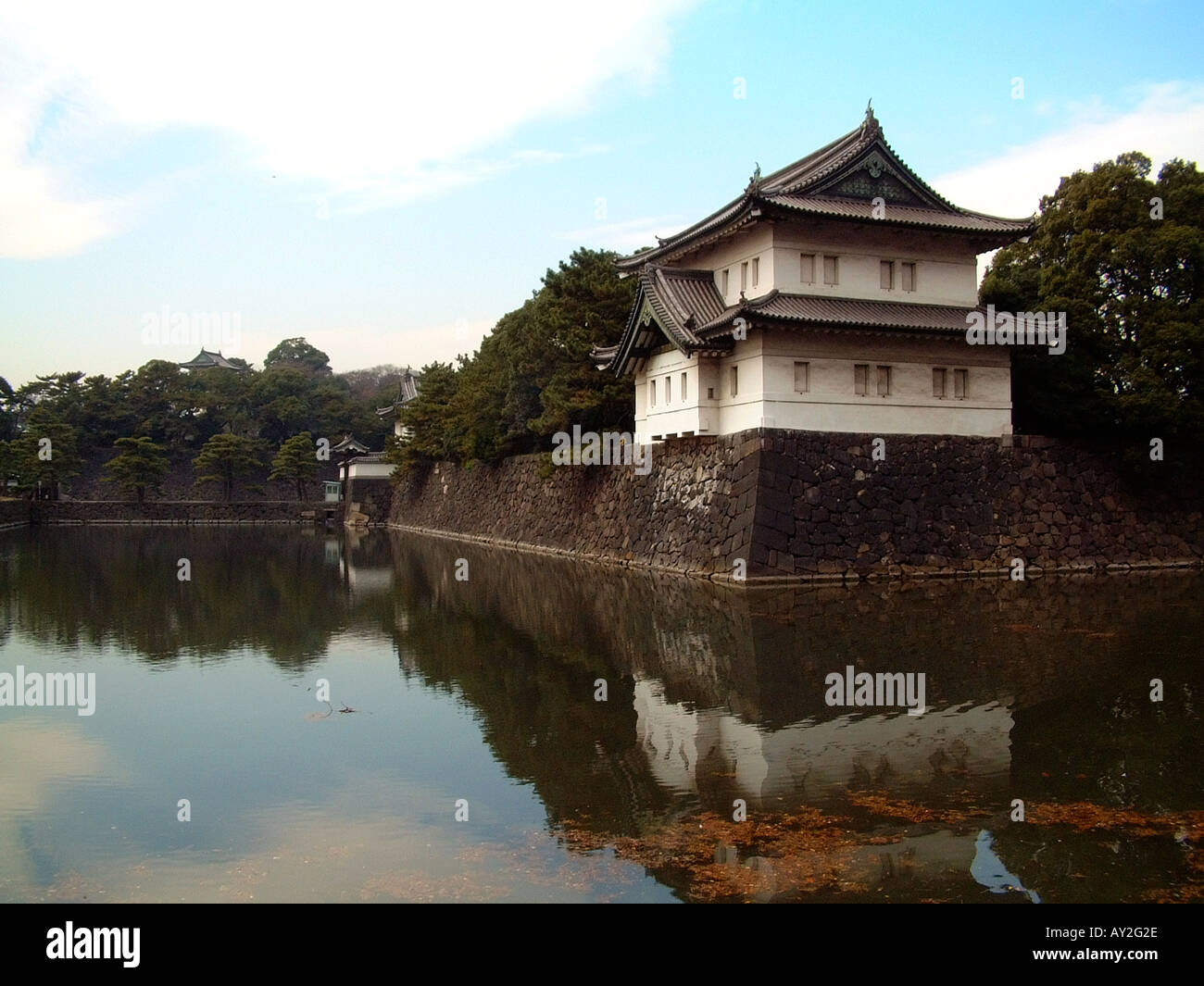 Buildings and gardens of the Imperial Palace in Tokyo Japan Stock Photo