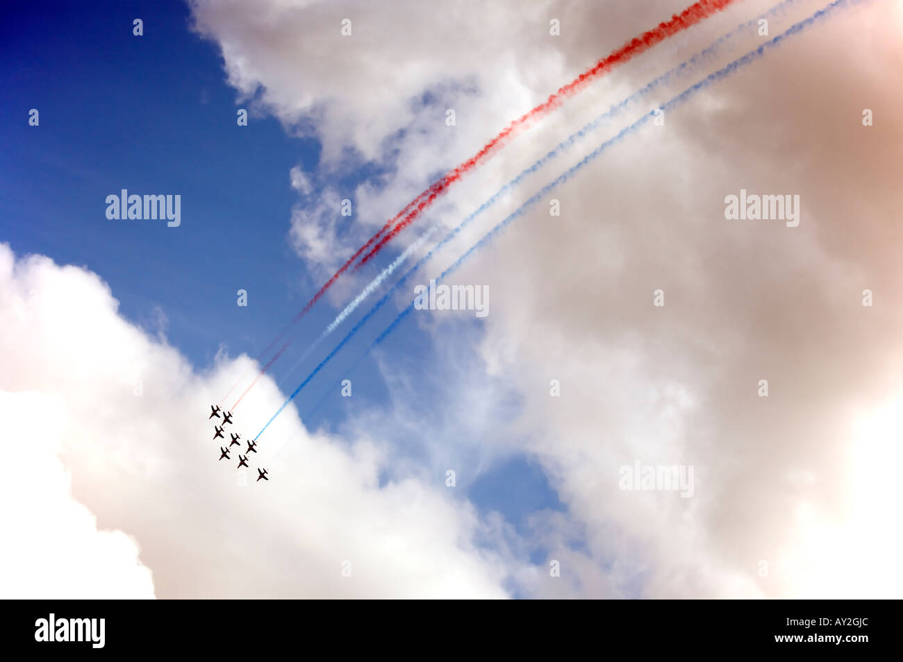 Patrouille de France the French Airforce acrobatic display team Stock Photo