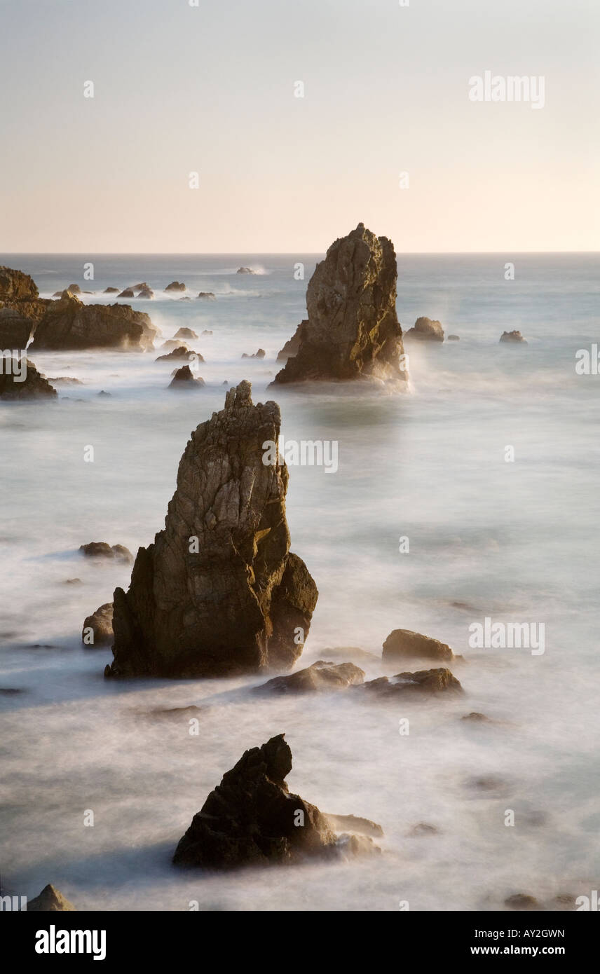 sea stacks at pacific valley big sur california usa Stock Photo