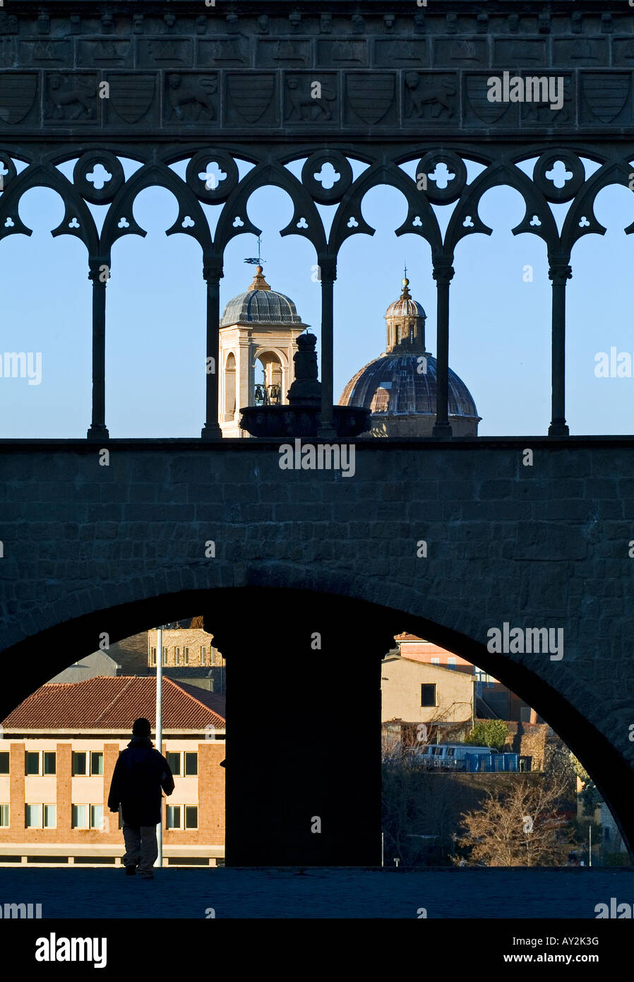 Palazzo Papale of Vitebo in Italy Stock Photo