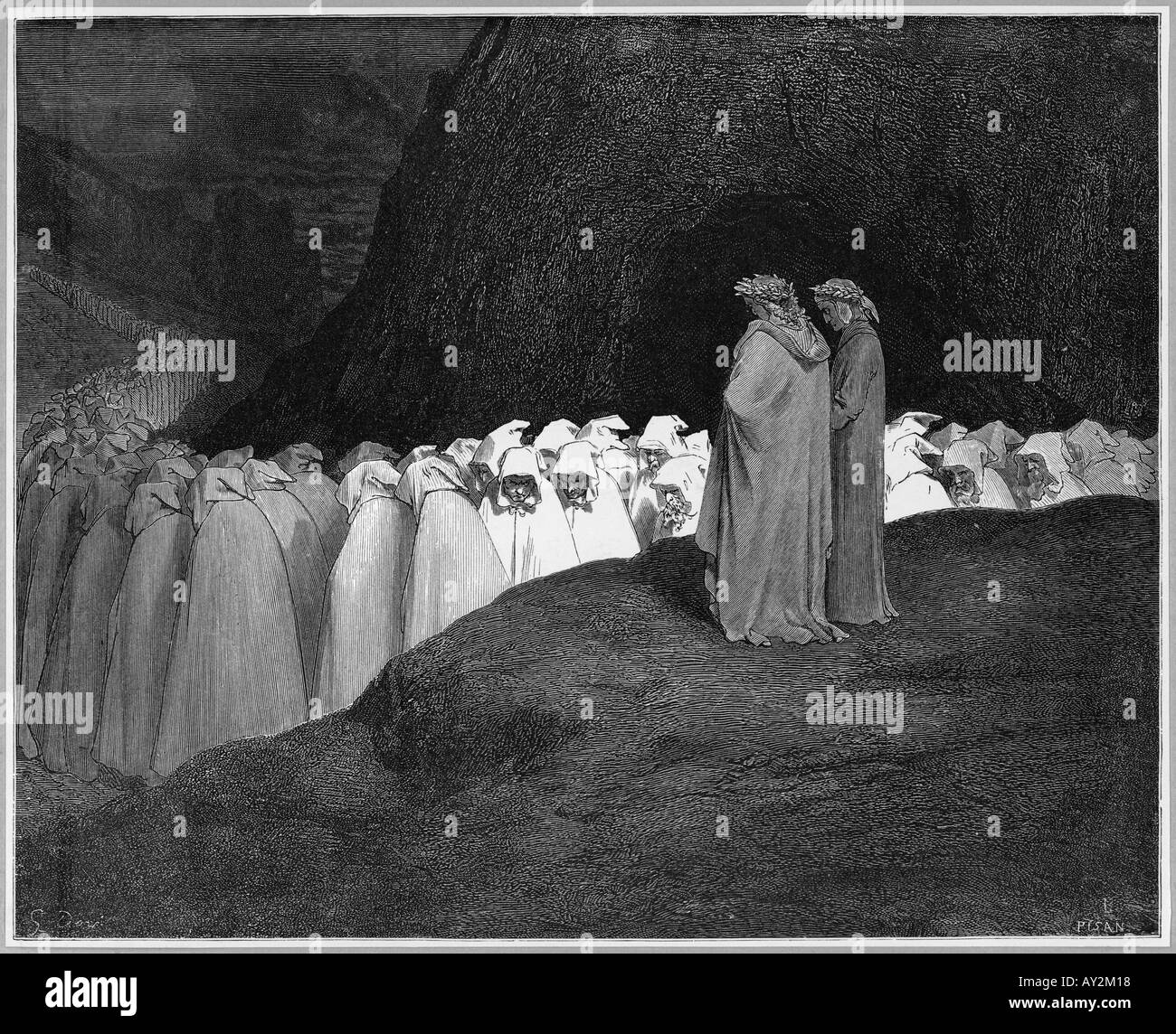 Procession Of Damned Stock Photo Alamy
