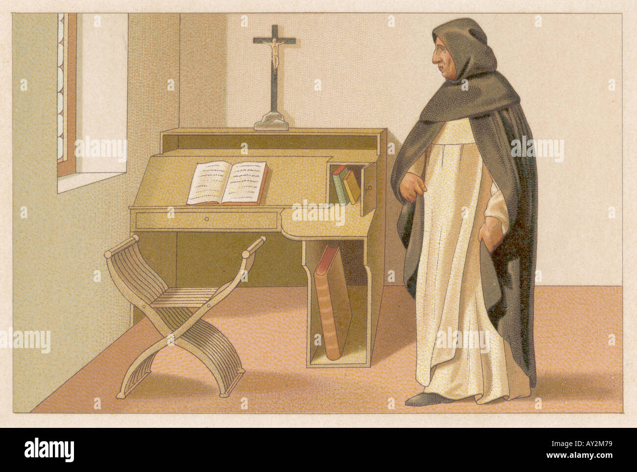 Savonarola Racinet Stock Photo