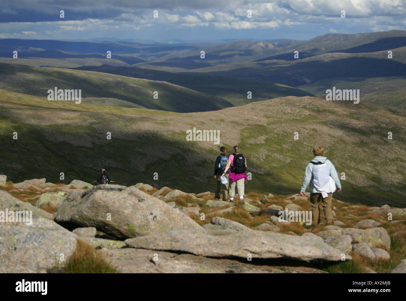 Walkers on the Cairngorm Plateau, Scotland Stock Photo - Alamy