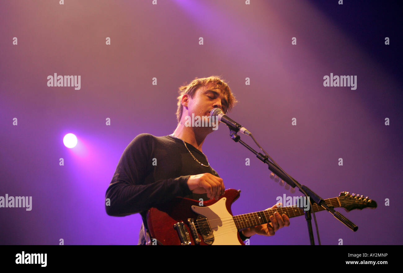 Pete Doherty at the Newcastle Arena, Newcastle upon Tyne, UK, with his band Babyshambles. Stock Photo