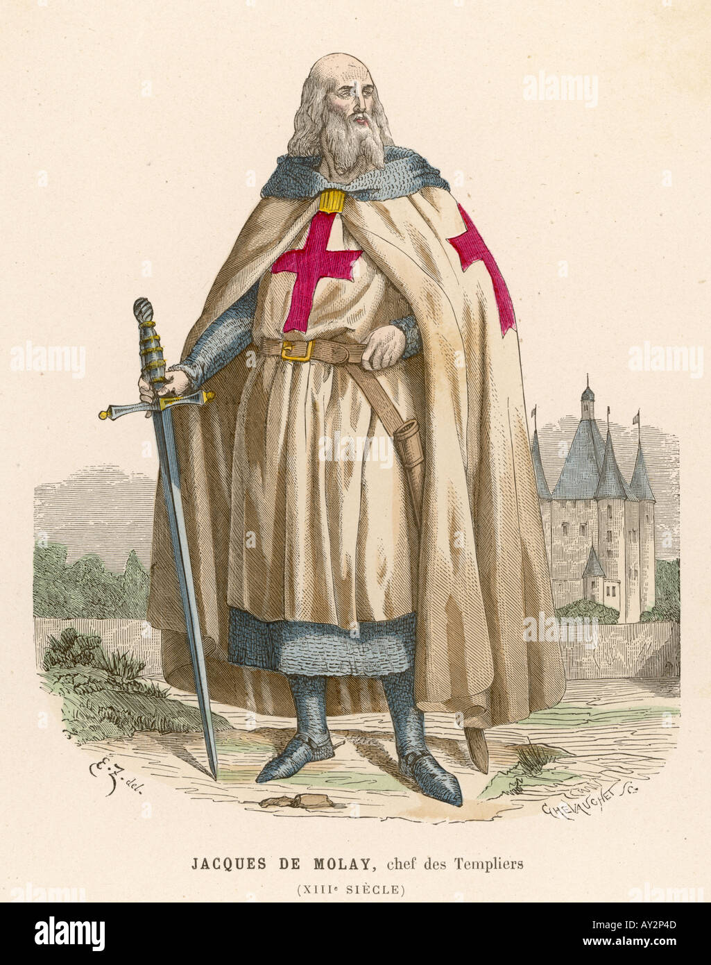 Jacques de Molay, Grand Master of the Knights Templar by Amaury