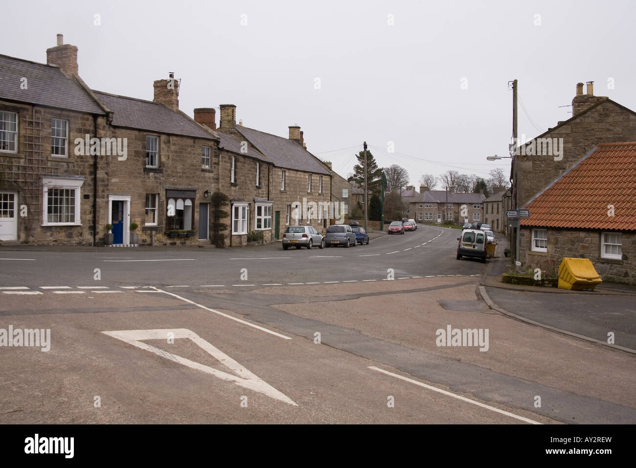 The small village of Glanton in Rural Northumberland, England Stock