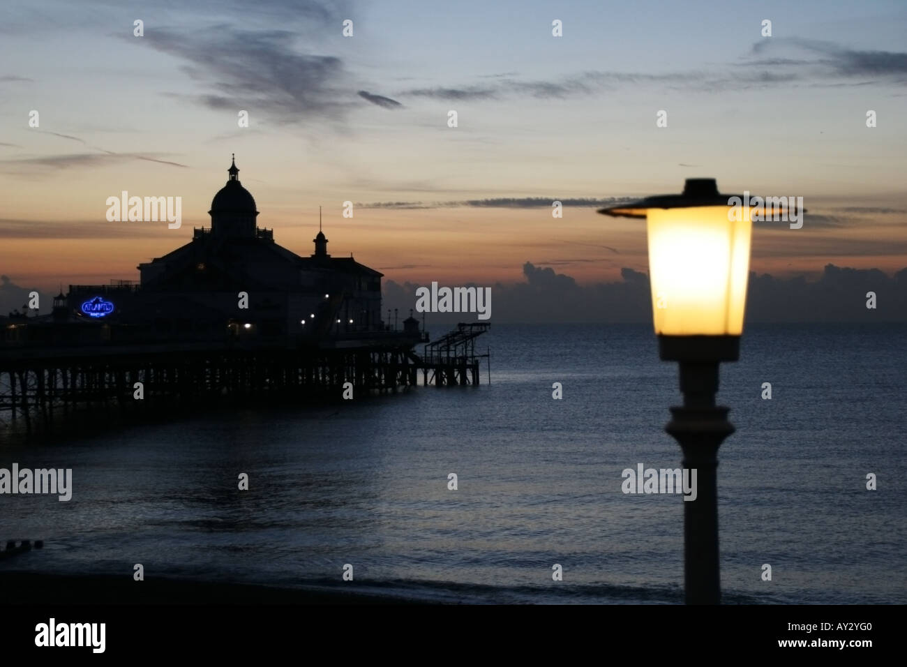 Day break at Eastbourne. Stock Photo