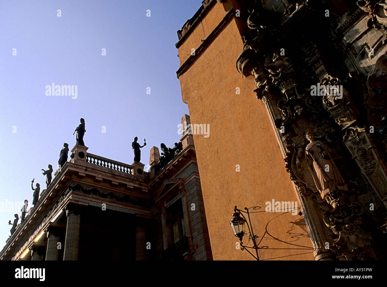 Exterior of the Templo de San Diego Teatro Juarez in the colonial mining town of Guanajuato Mexico Stock Photo
