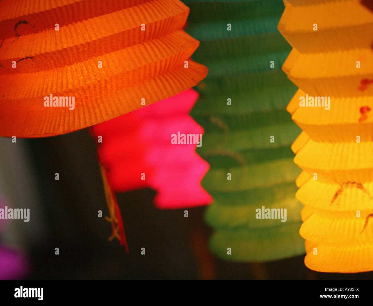 Close-up of Chinese lanterns Stock Photo - Alamy