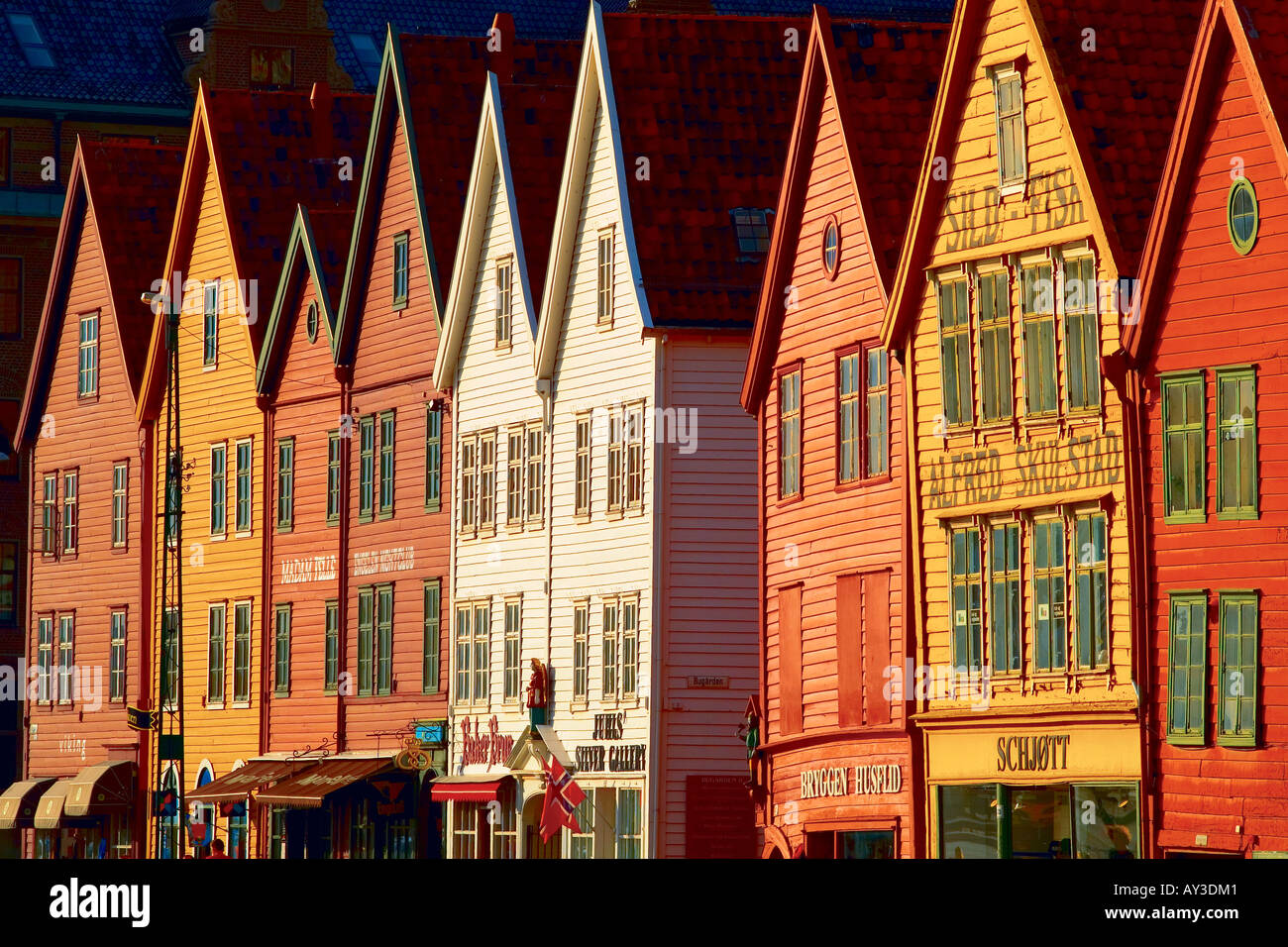 Bryggen in Bergen Norway Stock Photo