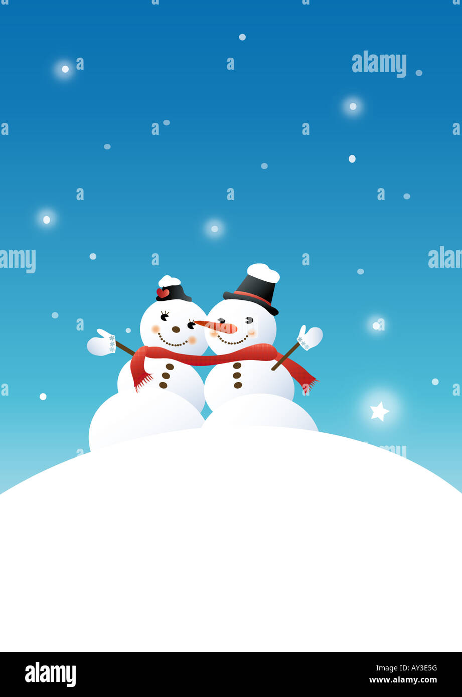 Illustration snowman on clear hi-res stock photography and images - Alamy