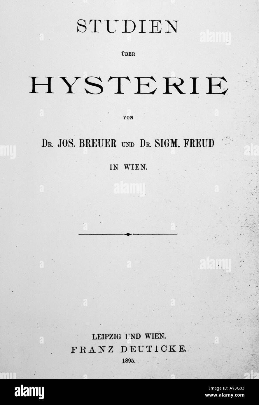 Freud Studies Hysteria88 Stock Photo