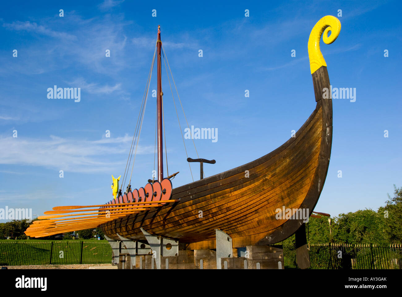 Europe UK england kent thanet ramsgate hugin viking ship Stock Photo