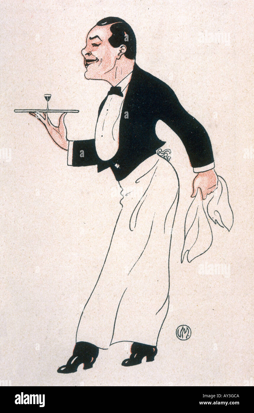 Waiter carries hi-res stock photography and images - Alamy
