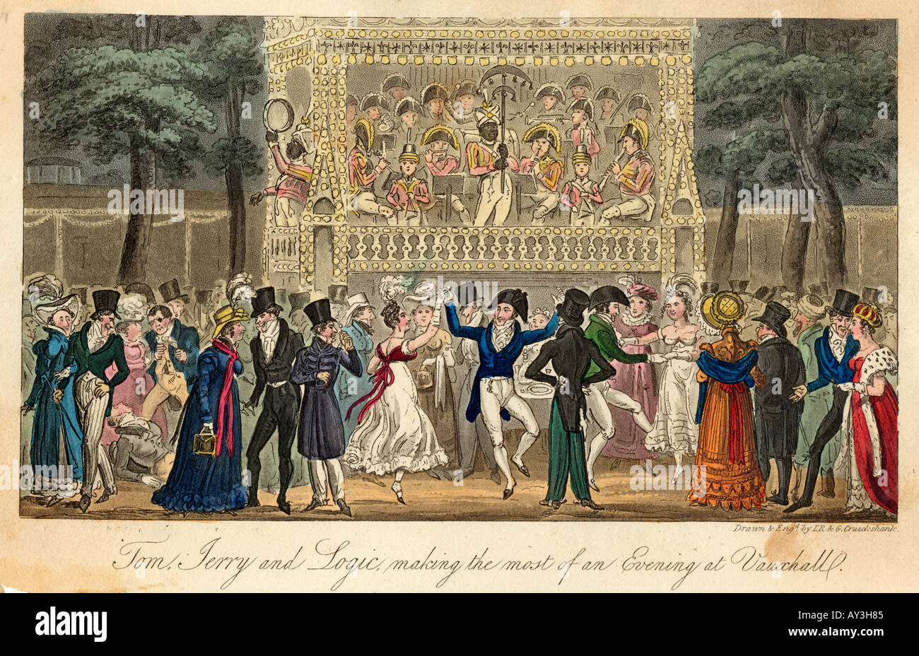 Vauxhall Gardens 1820 Stock Photo Alamy