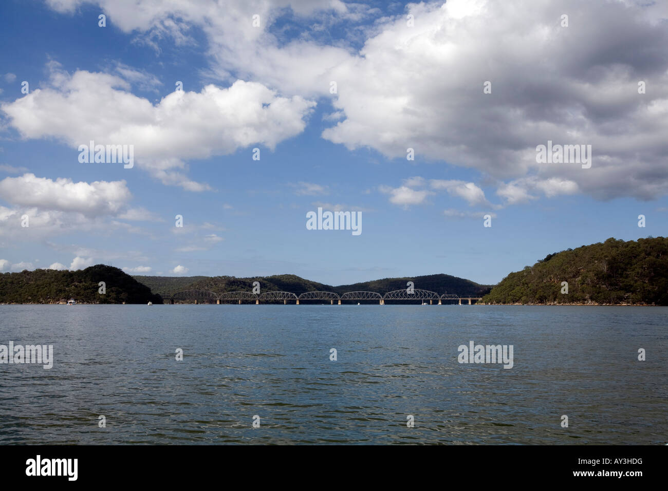 hawkesbury river bridge,a monier arch bridge, New south wales,australia Stock Photo