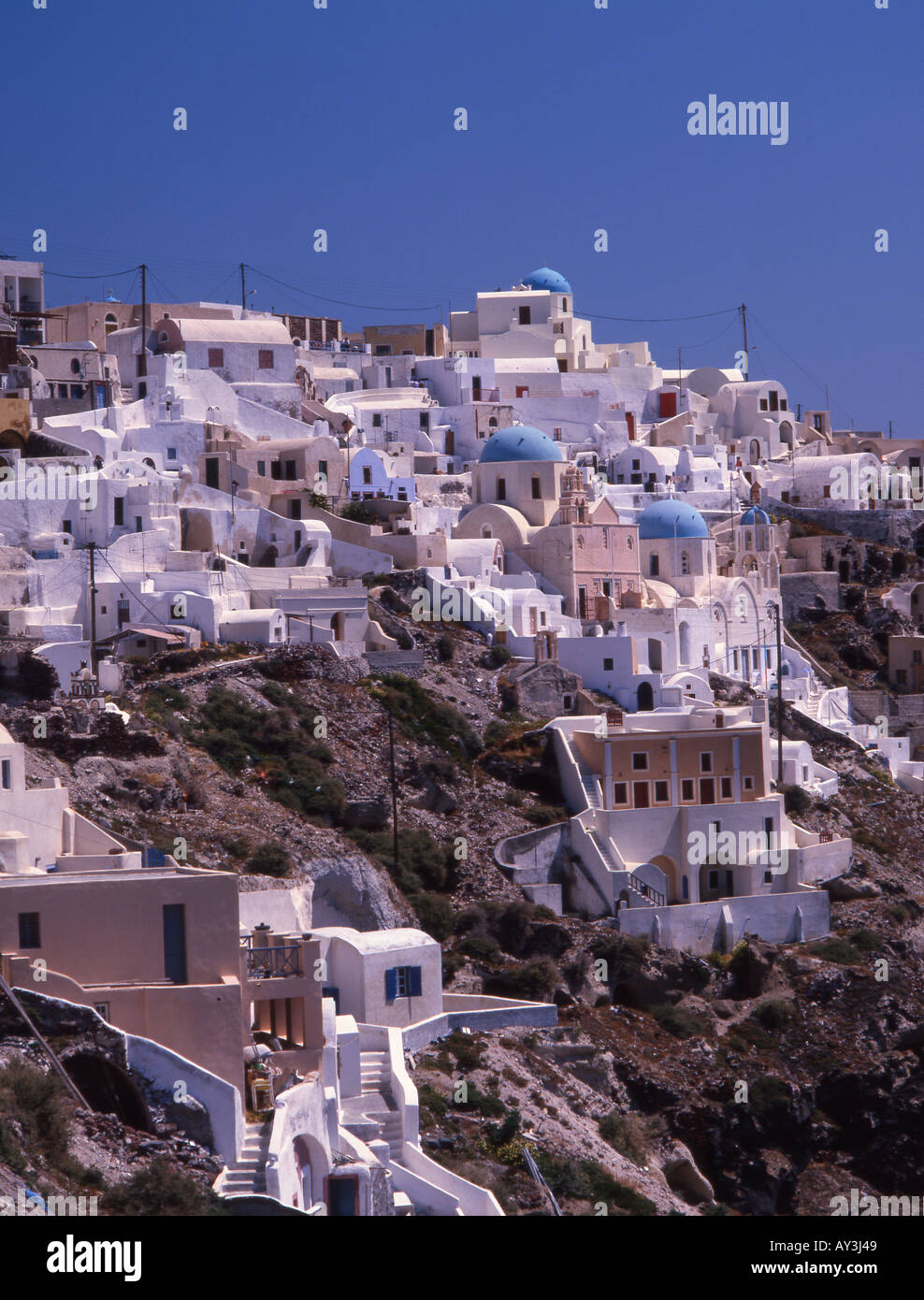 Greece Santorini Ia village Stock Photo - Alamy