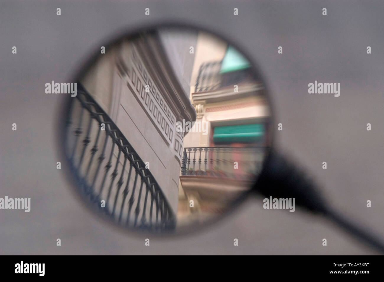 Moped wing mirror Stock Photo Alamy