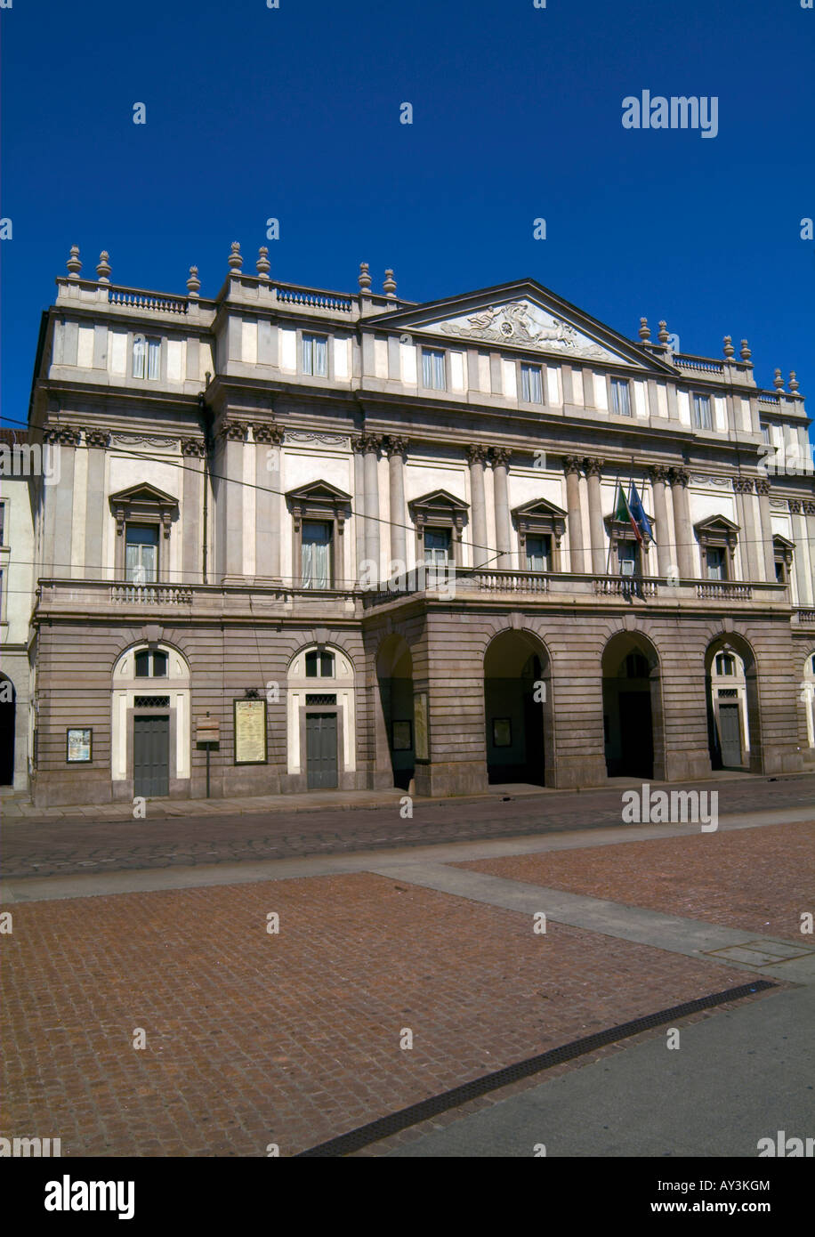 La Scala Milan Italy Opera House Concert Hall Stock Photo