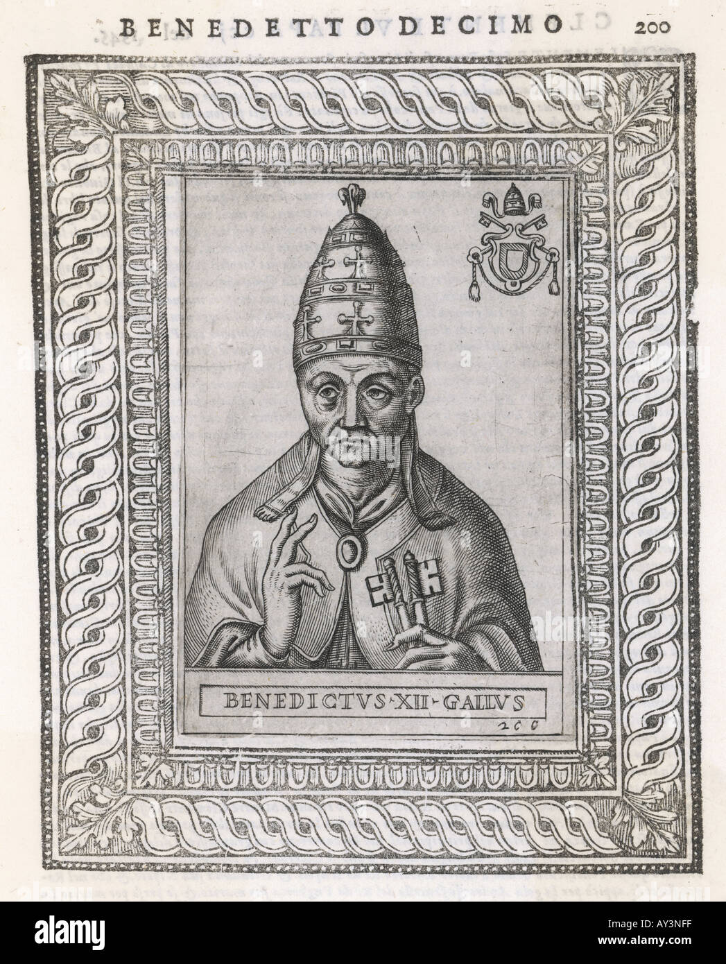 Pope Benedictus Xii Stock Photo Alamy