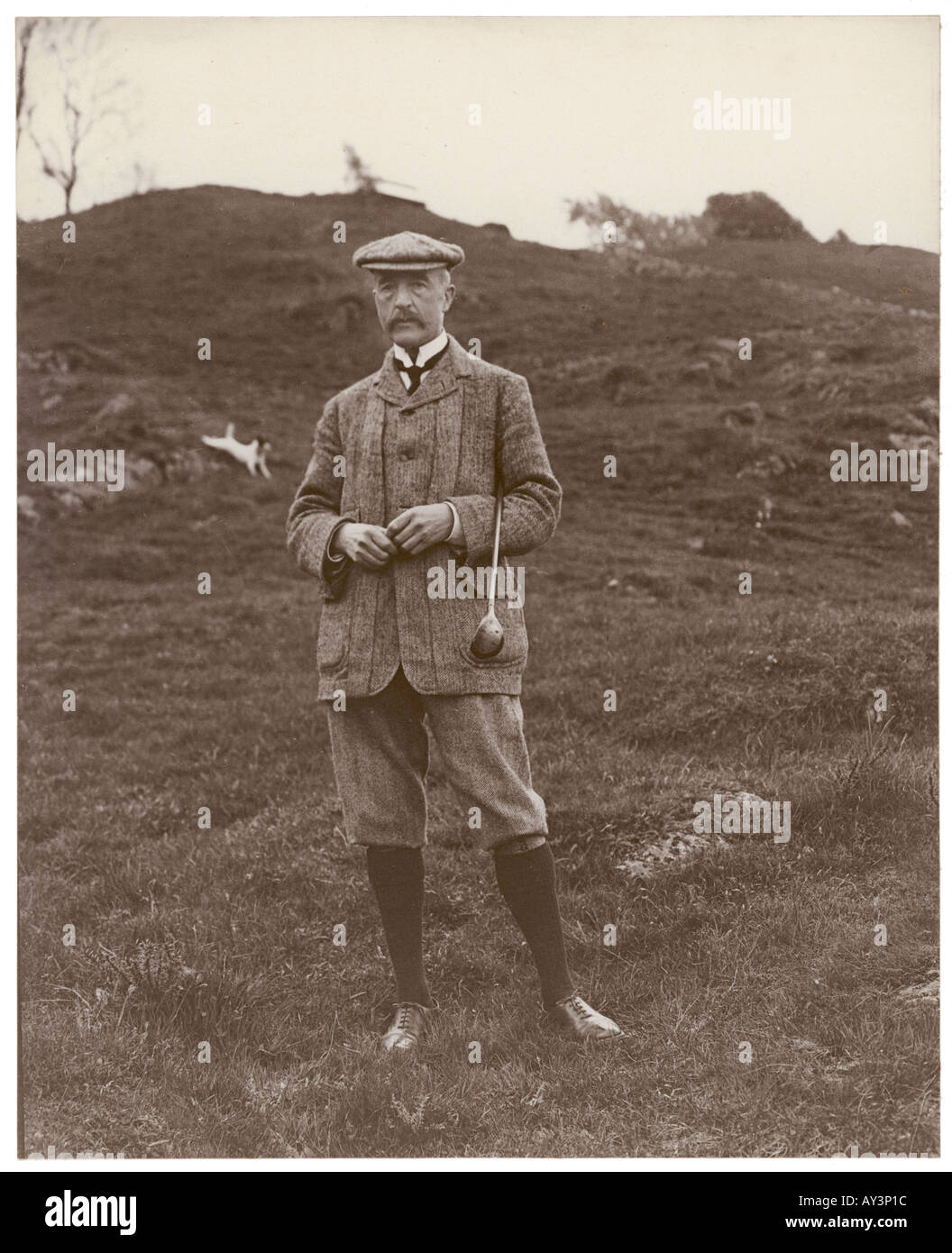 Photo Golf Player 1910 Stock Photo