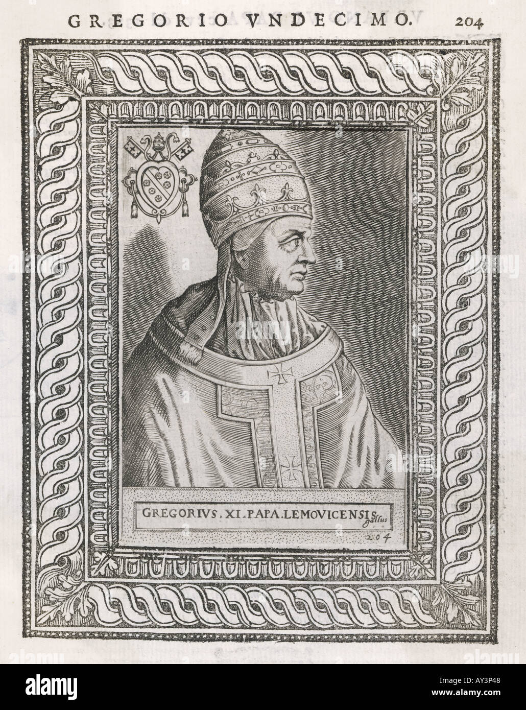 Pope Gregorius Xi Stock Photo