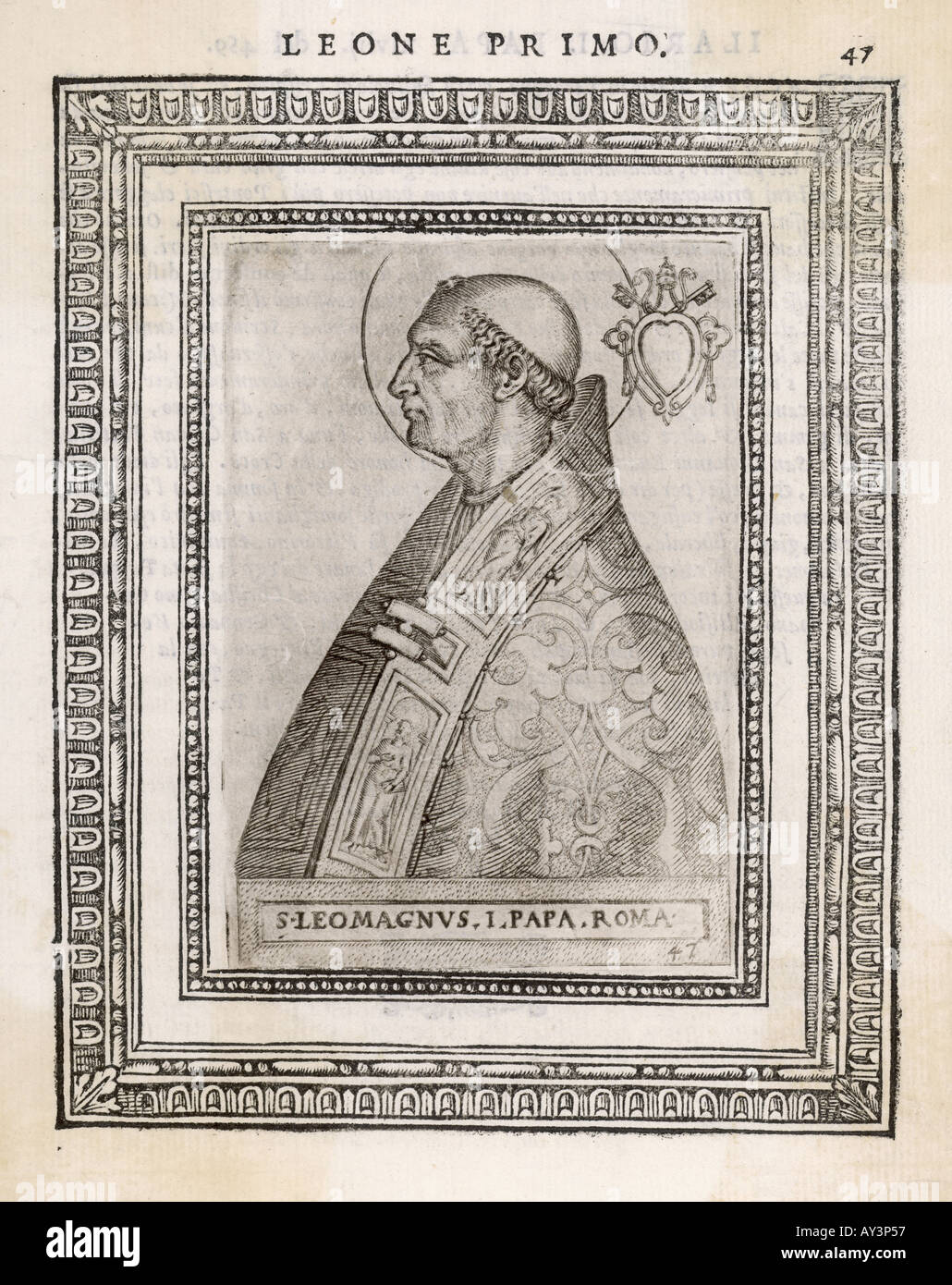 Pope Leo I Stock Photo