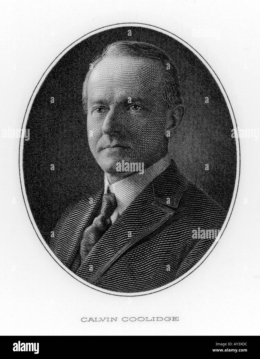 Calvin Coolidge 20c Stock Photo
