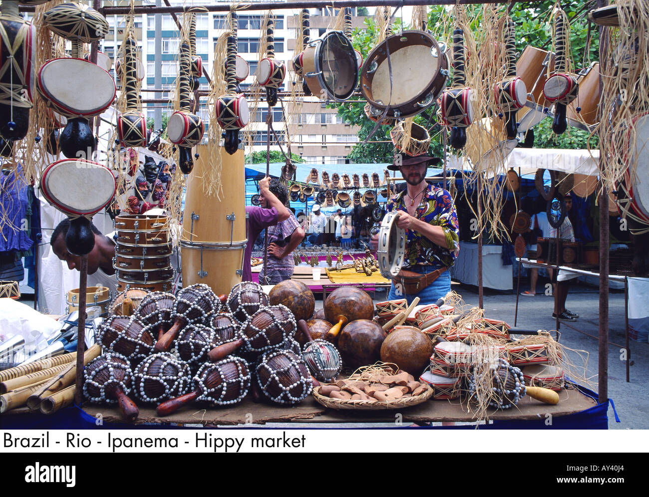 Brazil Rio Ipanema Hippy market Stock Photo