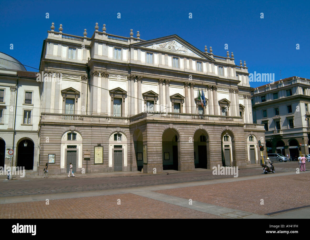La Scala Milan Italy Opera House Concert Hall Stock Photo
