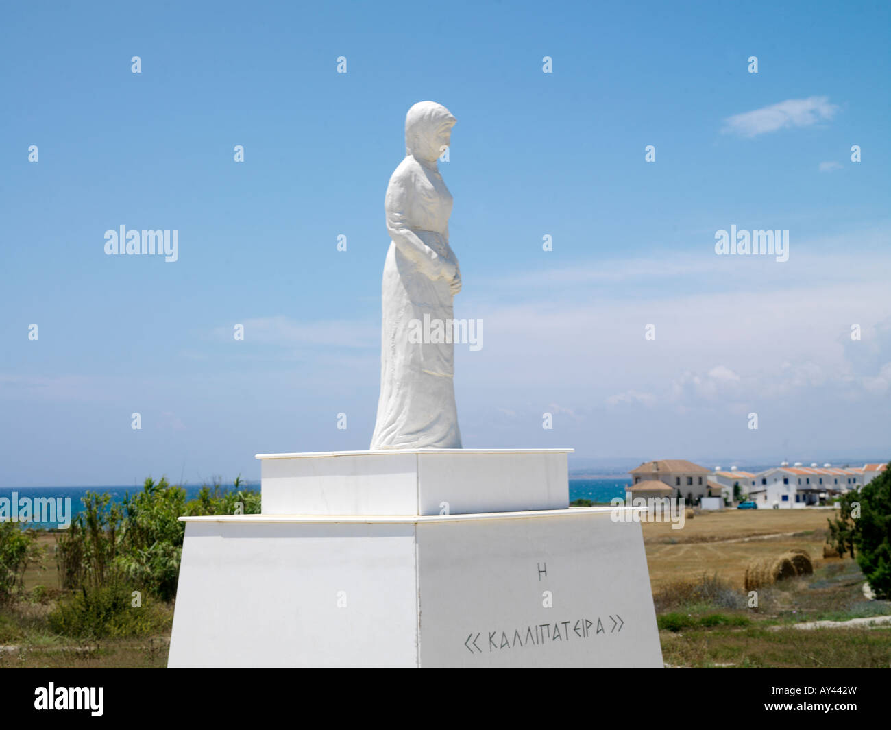 Kallipateira Pherenike Ancient Olympic Games Statue Cyprus Stock Photo
