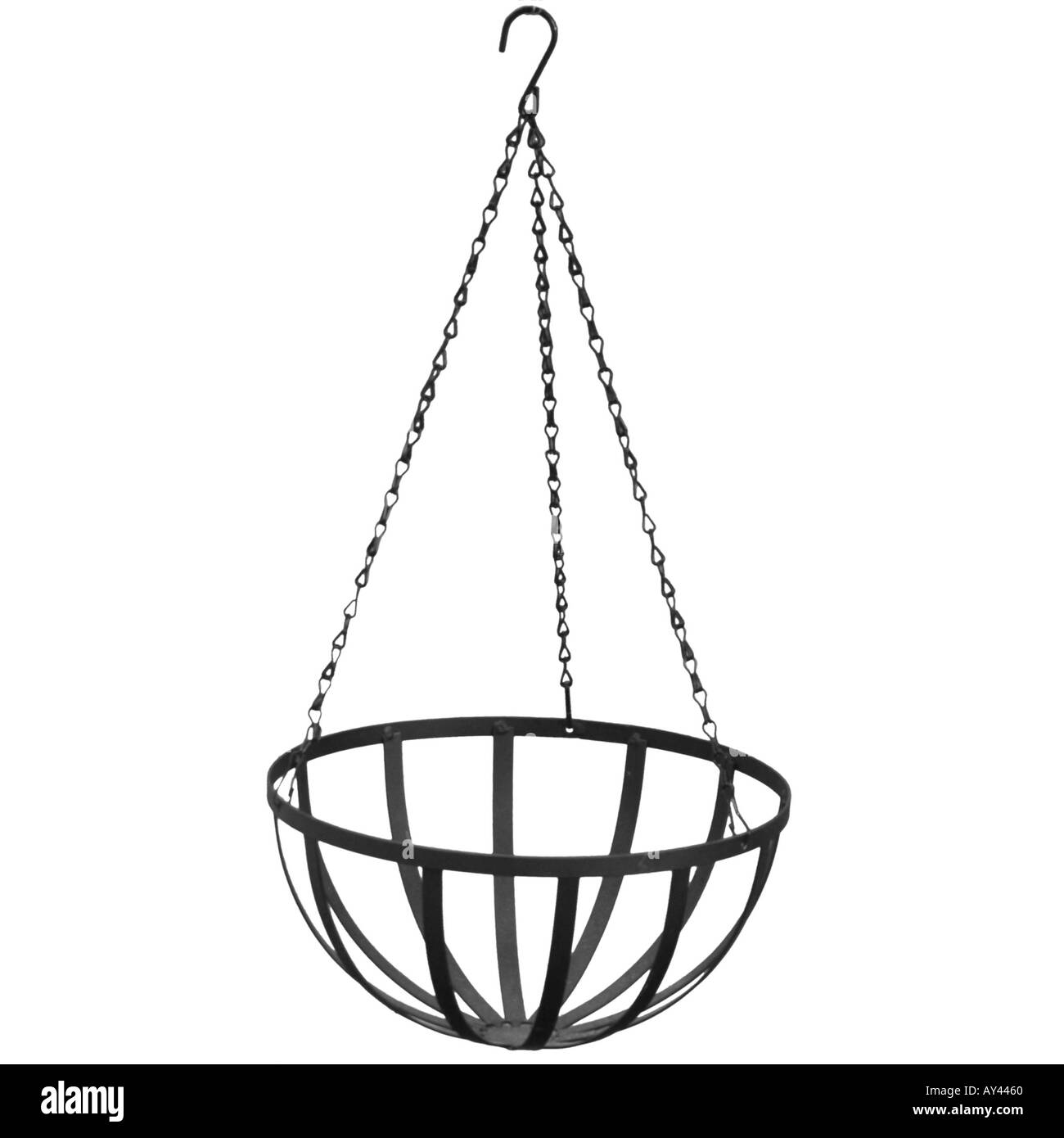 Hanging Wire Basket Planter Stock Photo Alamy