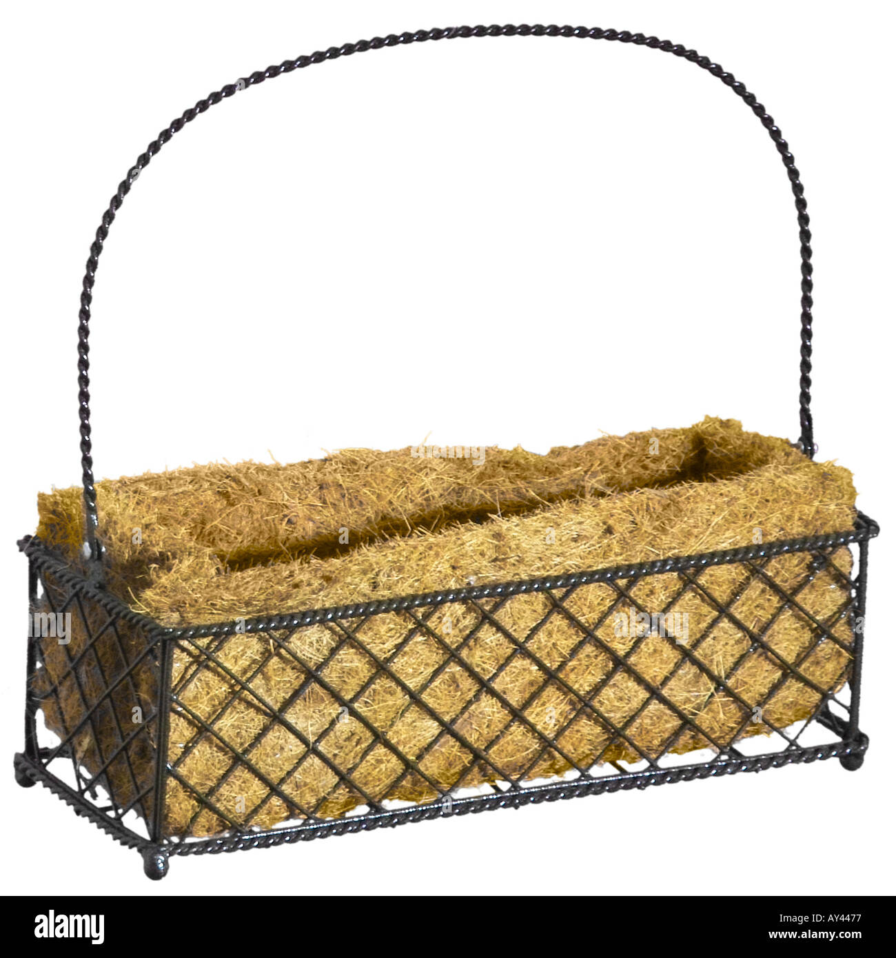 Wire Basket Rectangular Planter Box Stock Photo Alamy