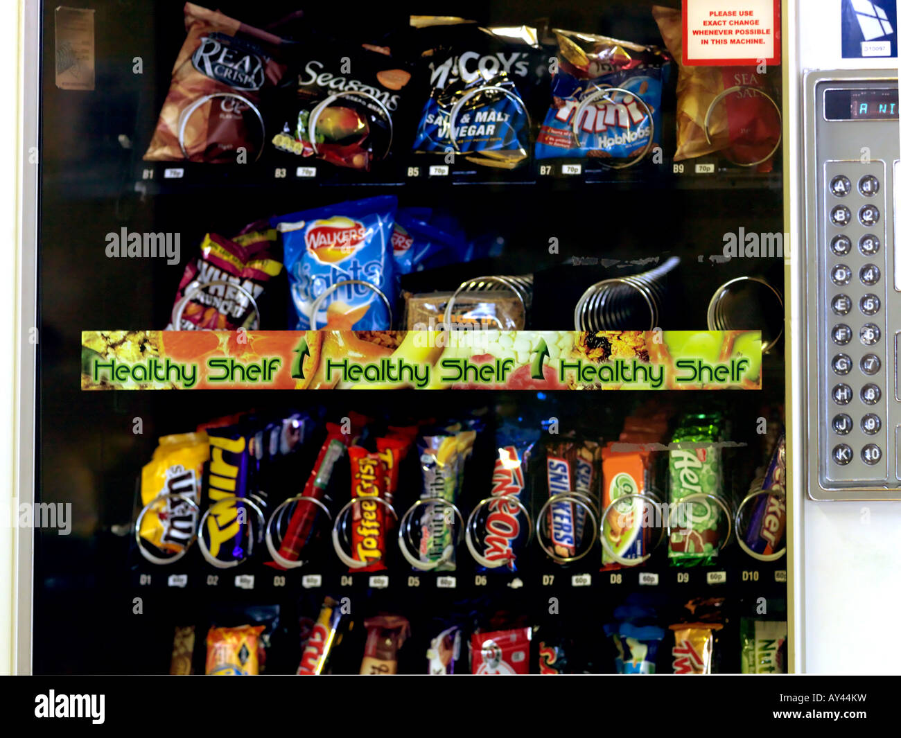 Vending Machine Healthy Shelf Stock Photo Alamy