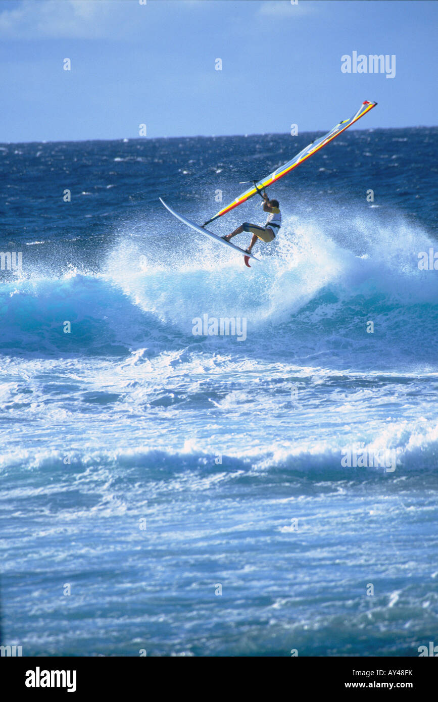 Windsurfing Hookipa Maui Hawaii USA Stock Photo Alamy