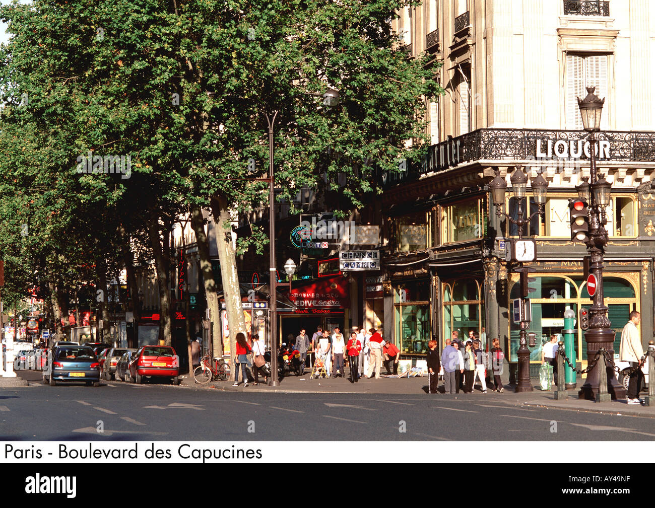 Paris boulevard des capucines stock photo 9707294 alamy
