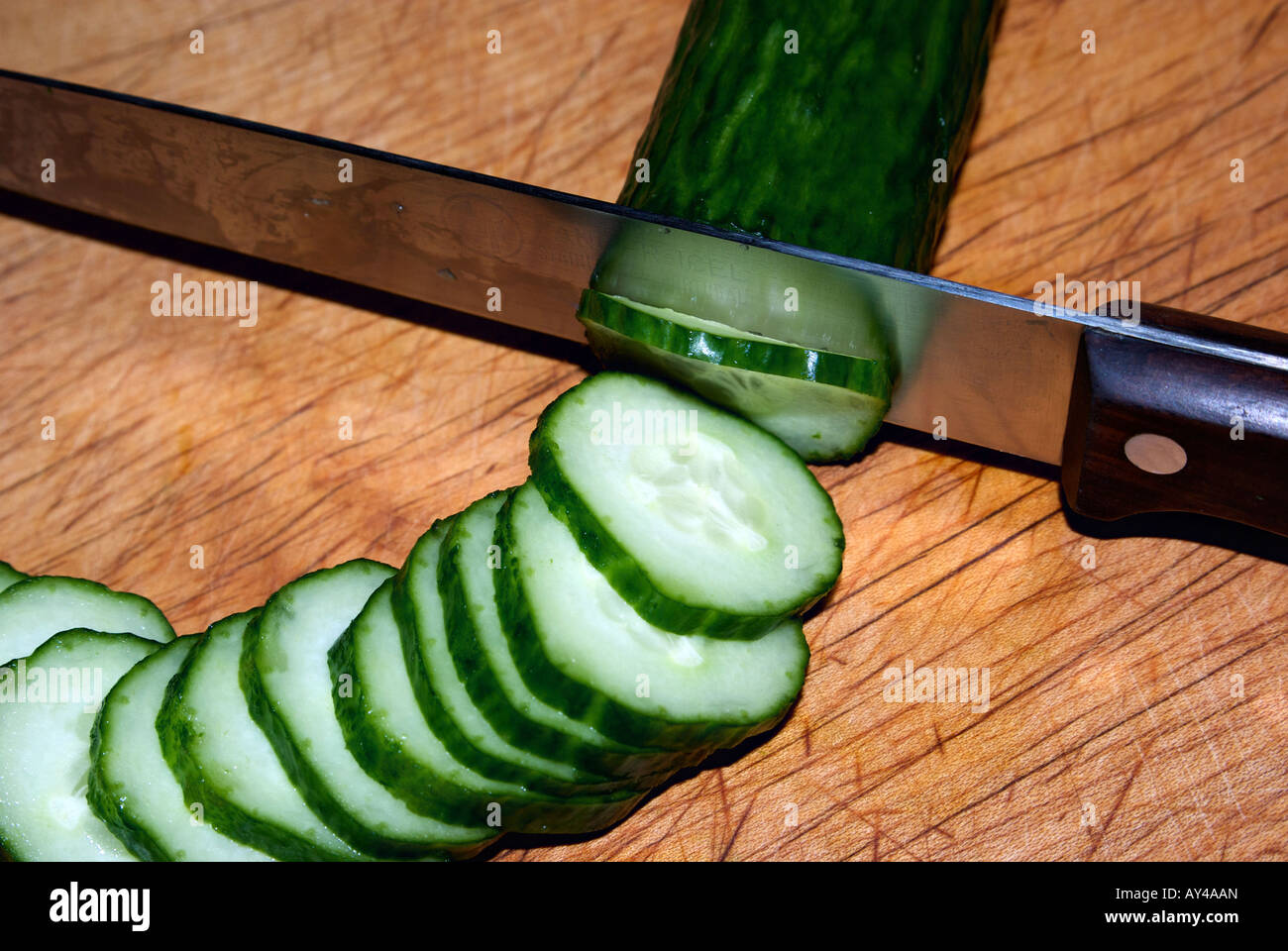 Sliced English Cucumber Stock Photo Alamy
