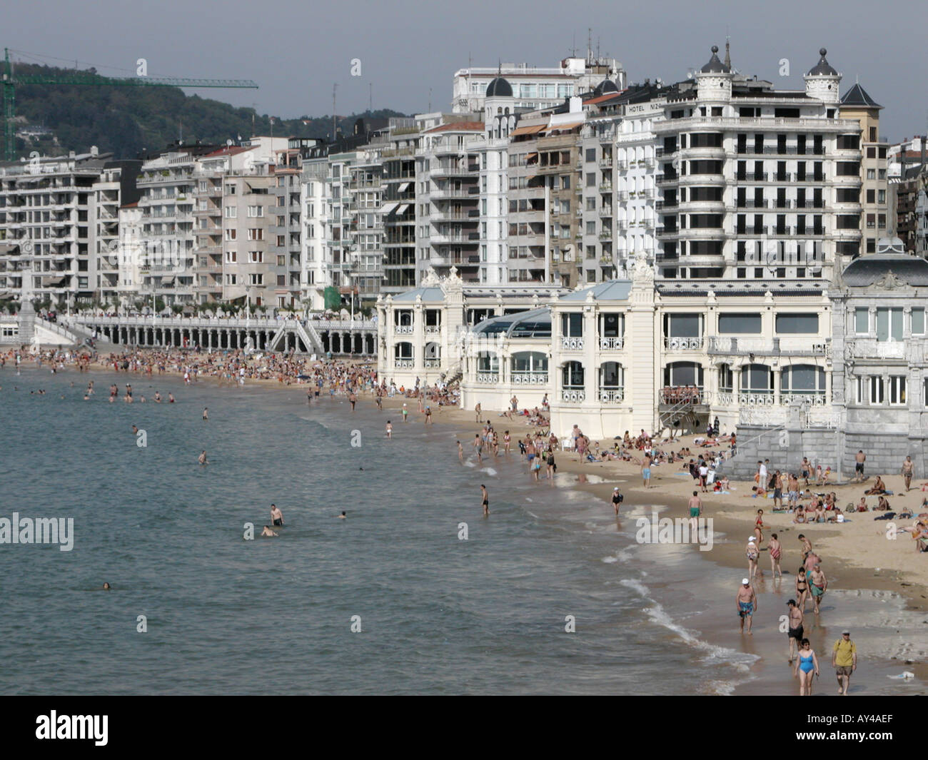 Playa de la Concha and the promenade at San Sebastian Basque Country ...
