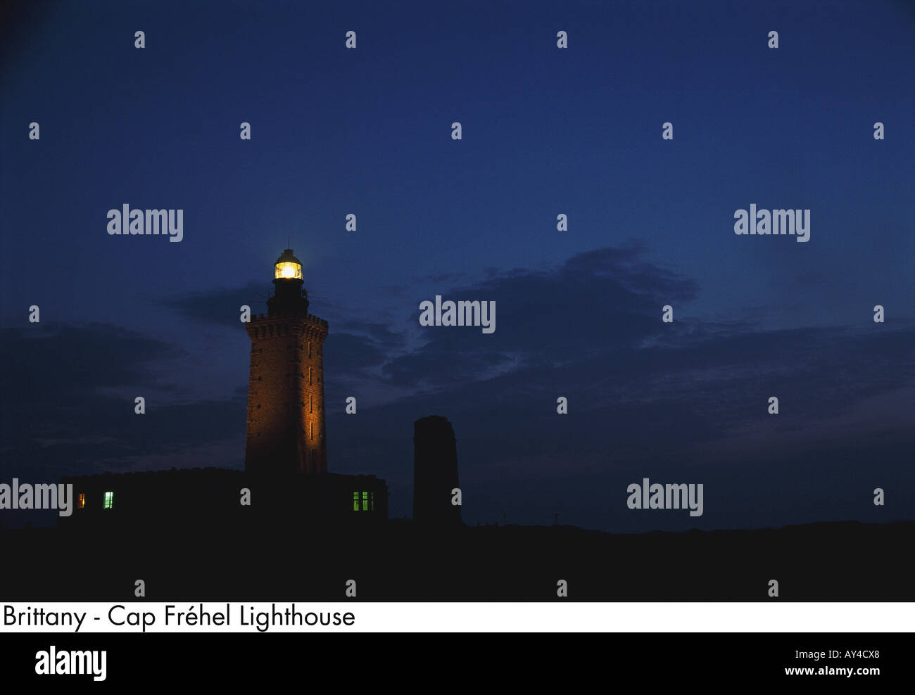 Brittany Cap Fréhel Lighthouse Stock Photo
