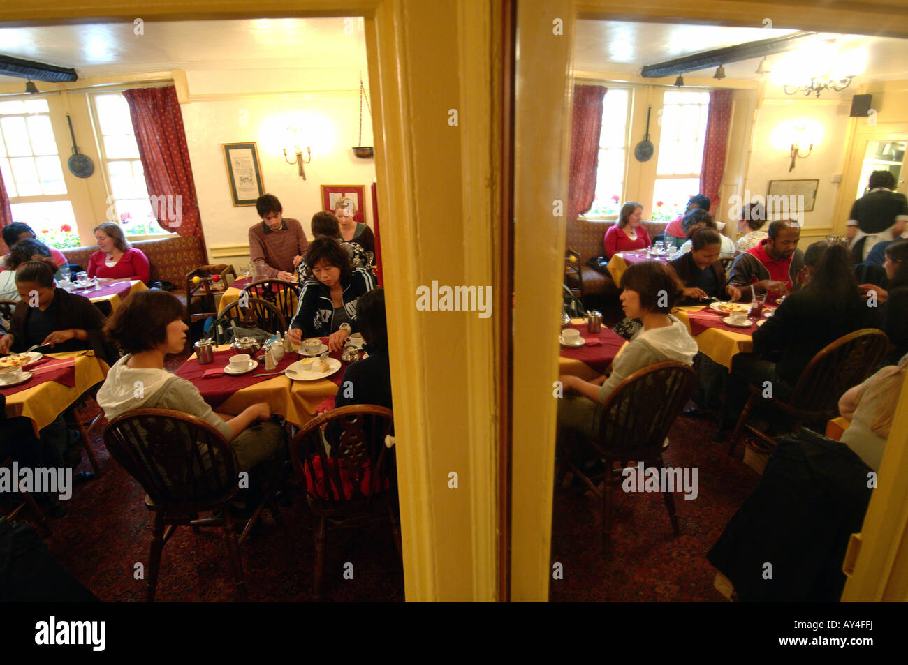 Bath restaurant in Sally Lunn s house the oldest house of Bath Stock