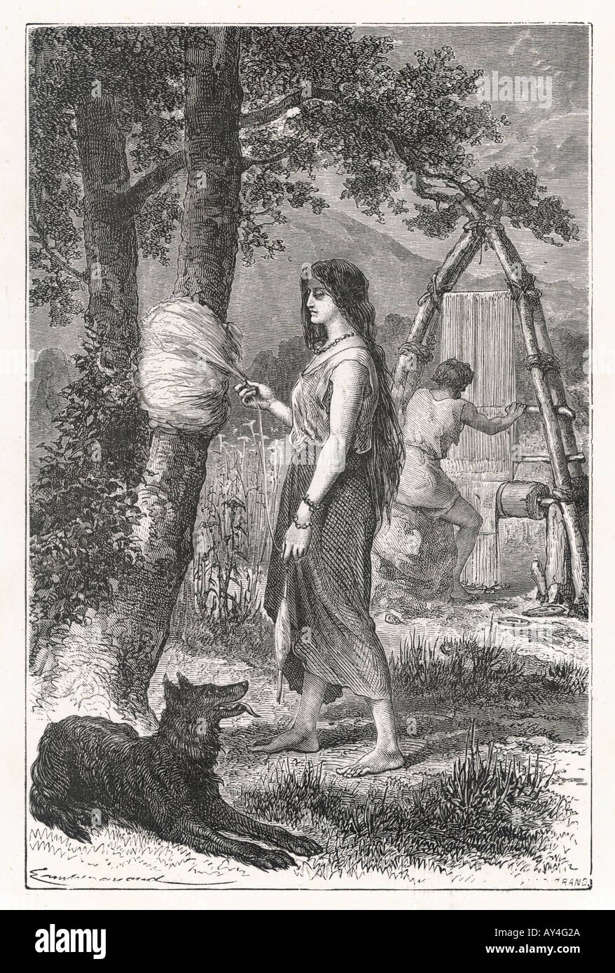 Weaving Bronze Age Stock Photo Alamy