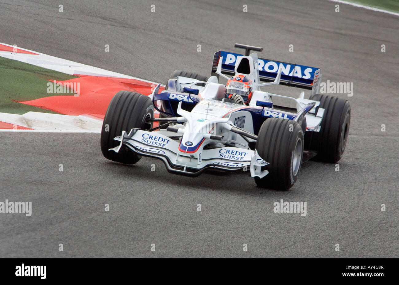 Robert Kubica driving for the BMW Sauber Formula One team Stock Photo