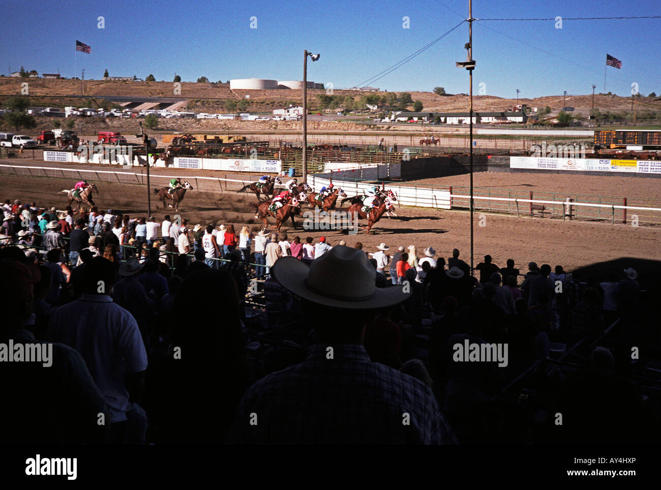 Horse racing event, Elko County Fair, Nevada, USA Stock Photo Alamy