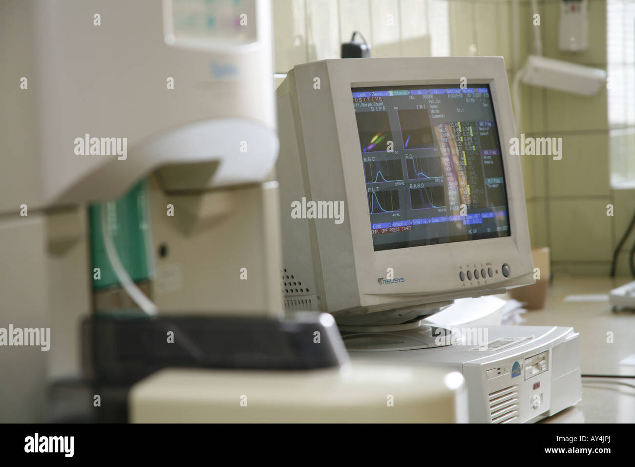 Laboratory with computer Stock Photo - Alamy