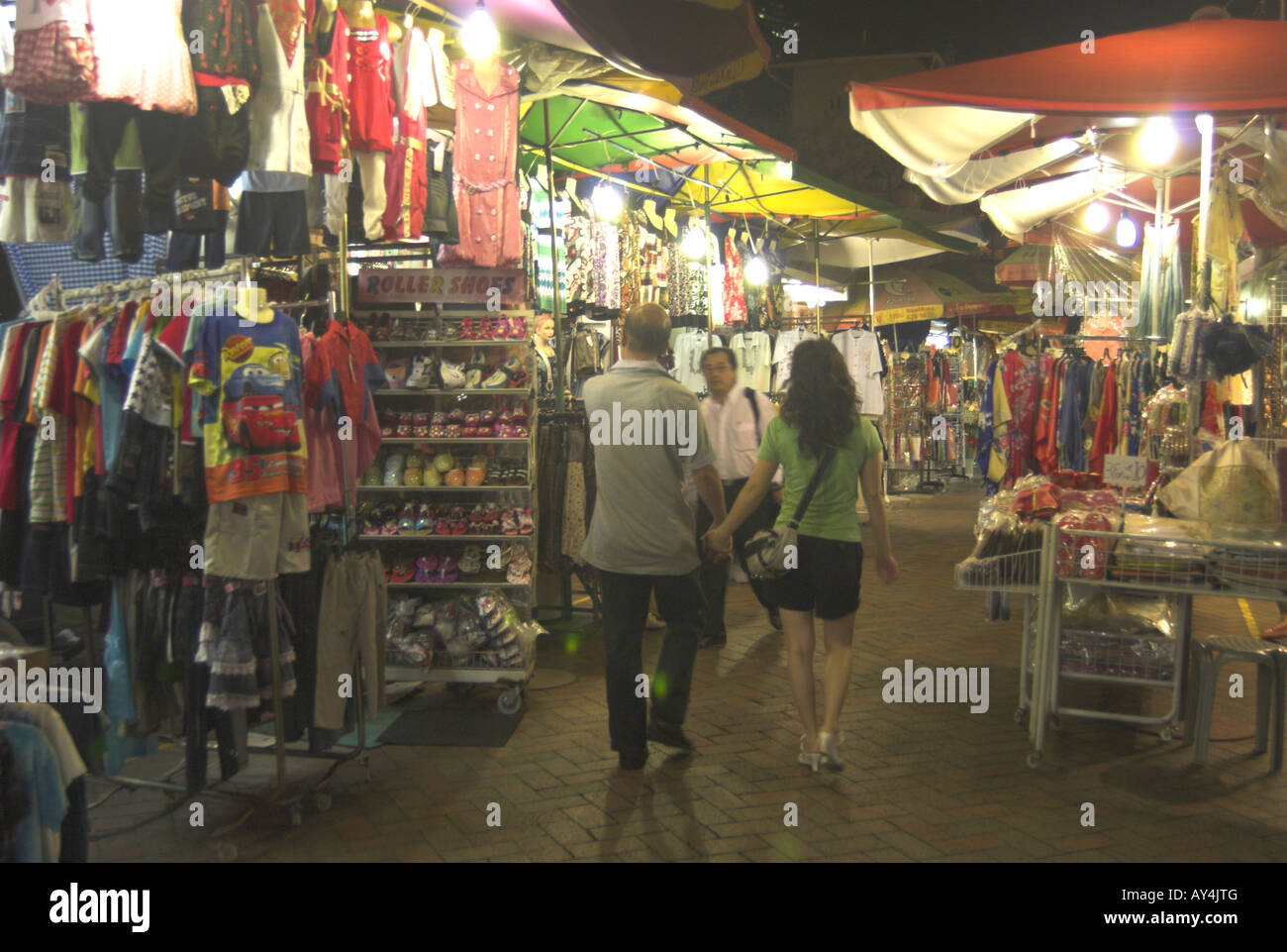 Night Market, Pagoda Street, Chinatown, Singapore Stock Photo