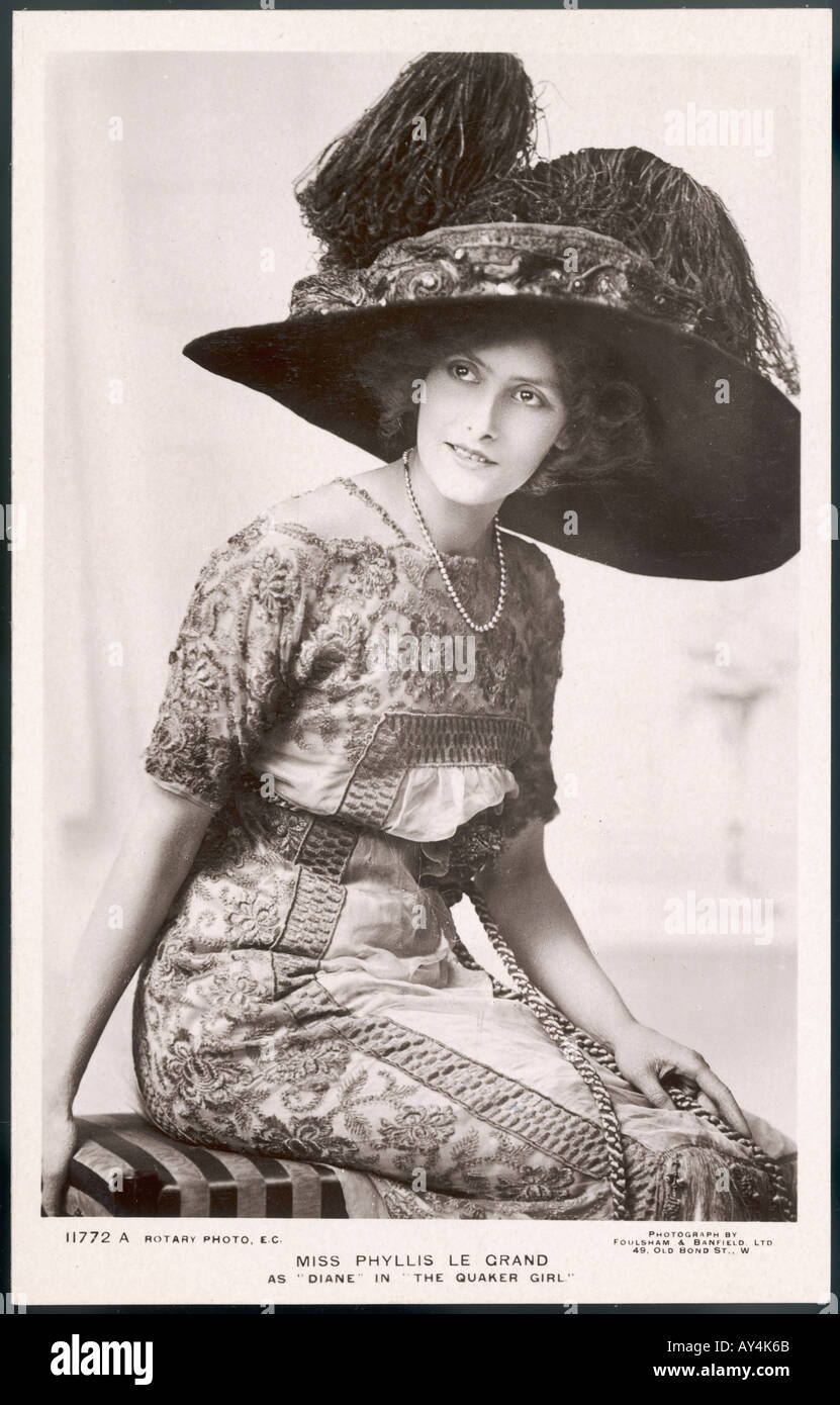 Merry Widow Hat C.1908 Stock Photo