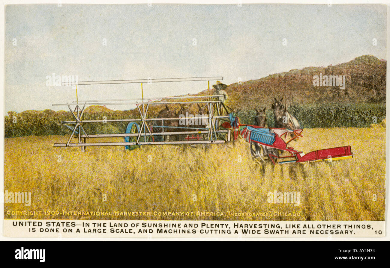 Harvesting In The Usa Stock Photo