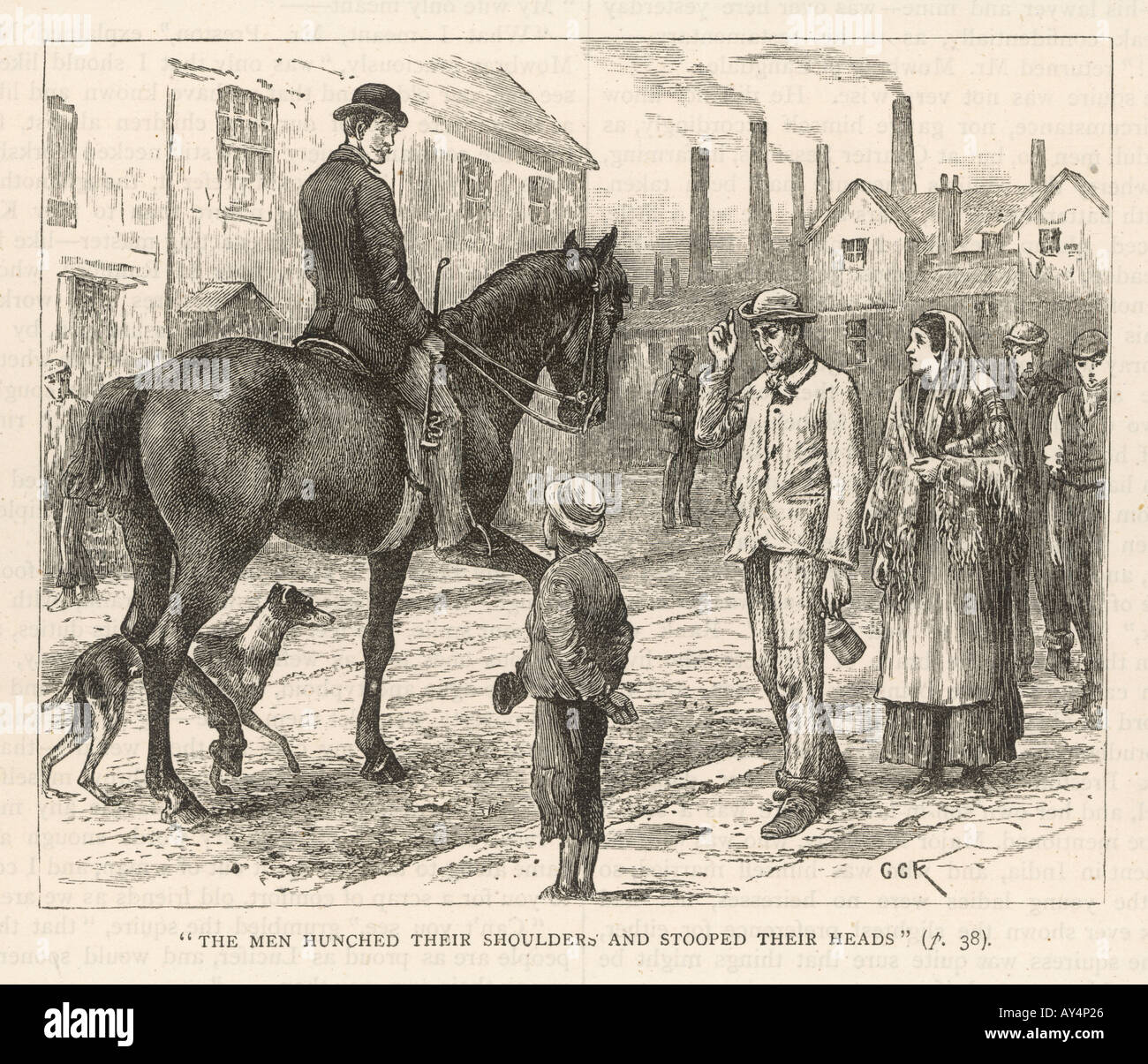 1882 Landowner Workers Stock Photo