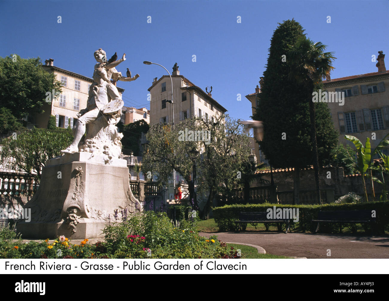 French Riviera Grasse Public Garden of Clavecin Stock Photo